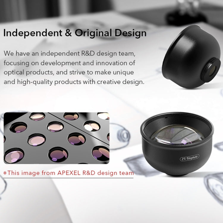 APEXEL APL-HB5 5 in 1 Wide Angle Macro Fisheye HD External Mobile Phone Lens(Set) - HoMEdemic™ 