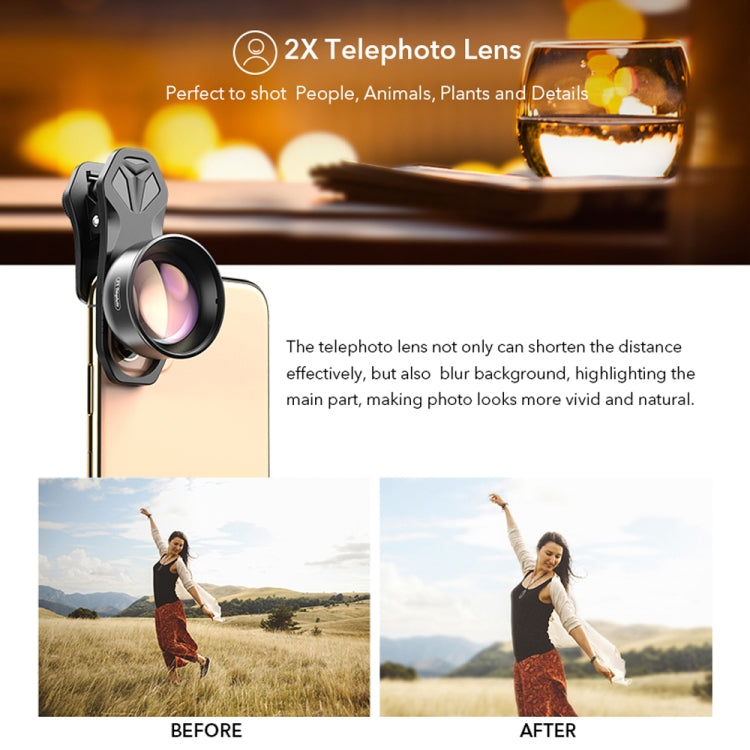 APEXEL APL-HB5 5 in 1 Wide Angle Macro Fisheye HD External Mobile Phone Lens(Set) - HoMEdemic™ 