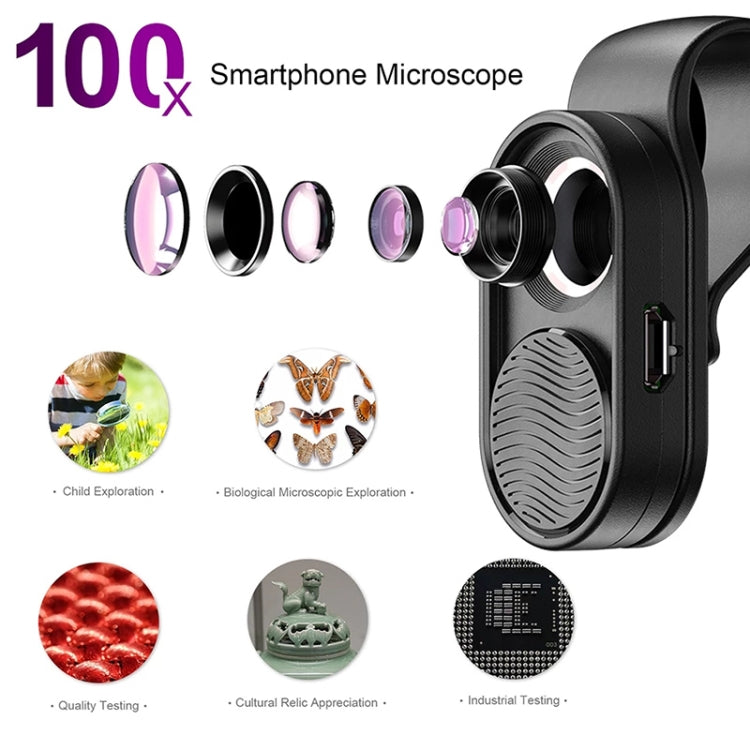 APEXEL APL-MS001 100X Smartphone Microscope with LED Light - HoMEdemic™ 