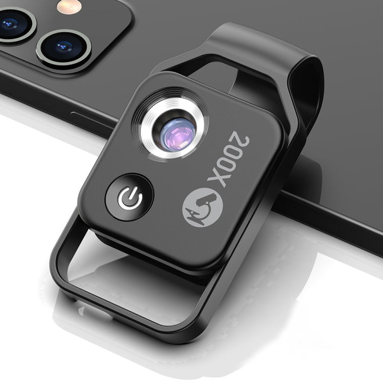 APEXEL APL-MS002BK 200X HD Universal Portable Mobile Phone Microscope with LED Light (Black) - HoMEdemic™ 