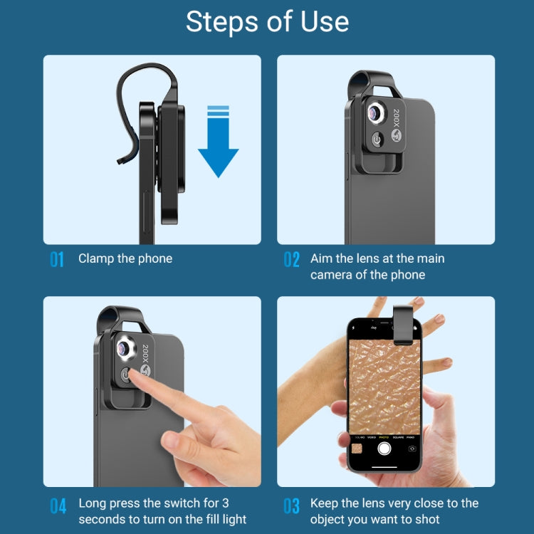 APEXEL APL-MS002CWH 200x High-Definition Children Science Education Microphone Lens With CPL(Black) - HoMEdemic™ 