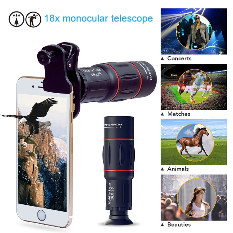 APEXEL APL-T18XBZJ5 4 in 1 18X Telescope + 0.63X Wide Lens + 198 Degrees Fisheye Lens + 15X Macro Lens Universal External Camera Phone Lens - HoMEdemic™ 
