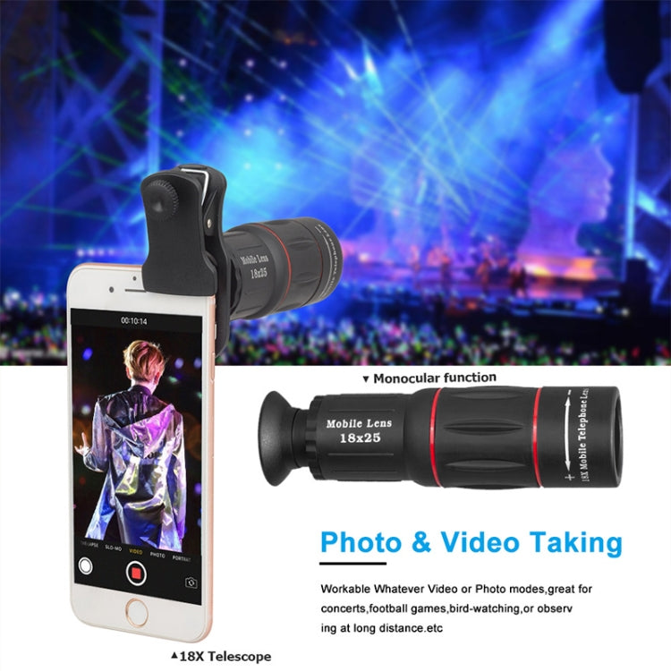 APEXEL APL-T18XBZJ5 4 in 1 18X Telescope + 0.63X Wide Lens + 198 Degrees Fisheye Lens + 15X Macro Lens Universal External Camera Phone Lens - HoMEdemic™ 