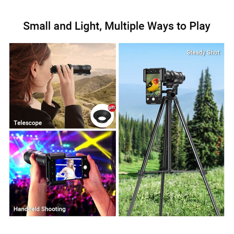 APEXEL HD Metal 36X Zoom Telescope Telephoto Lens With Extendable Tripod - HoMEdemic™ 