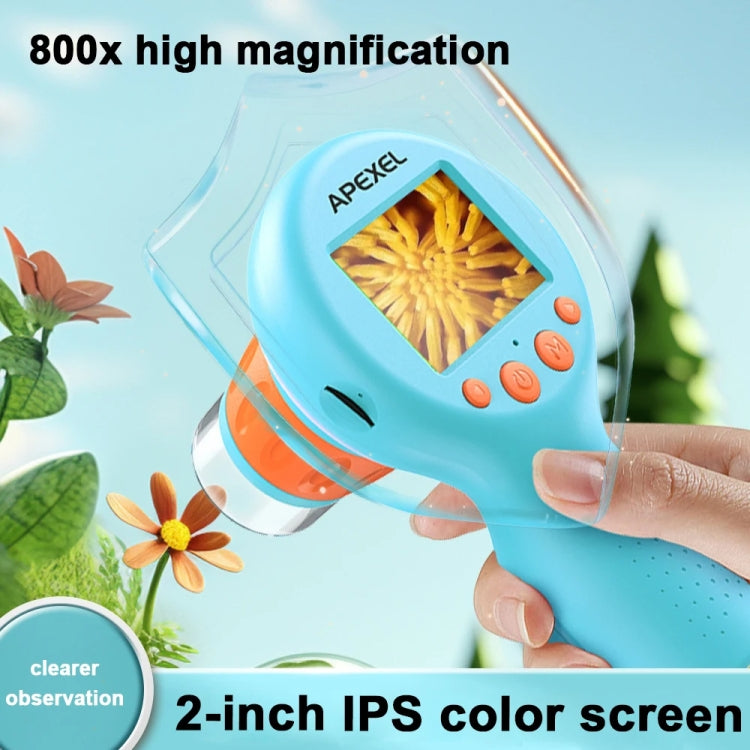 APEXEL MS201 800x 2.0-inch IPS Screen Kids Microscope Supports Taking Photos and Videos - HoMEdemic™ 