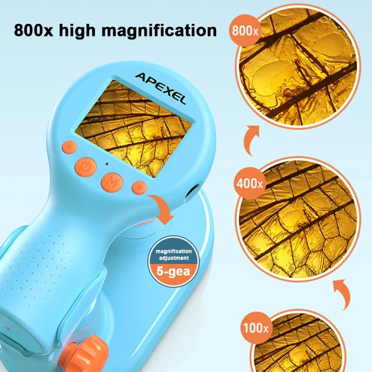 APEXEL MS201 800x 2.0-inch IPS Screen Kids Microscope Supports Taking Photos and Videos - HoMEdemic™ 