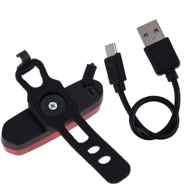 AQY-096 IPX4 Detachable USB Rechargeable Single Color LED Bike Taillight, White, (Red - HoMEdemic™ 