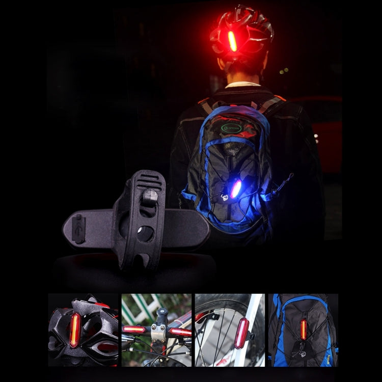 AQY-096 IPX4 Detachable USB Rechargeable Single Color LED Bike Taillight, White, (Red - HoMEdemic™ 