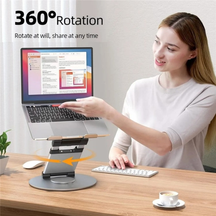 AS018-XS For 10-17 inch Device 360 Degree Rotating Adjustable Laptop Holder Desktop Stand(Silver) - HoMEdemic™ 