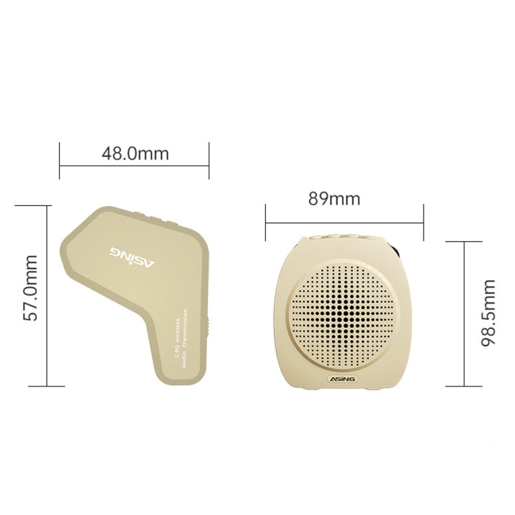 ASiNG S16  2.4G Wireless Voice Amplifier with Headset Microphone for Teachers Tour Guides With Strap Chain - HoMEdemic™ 
