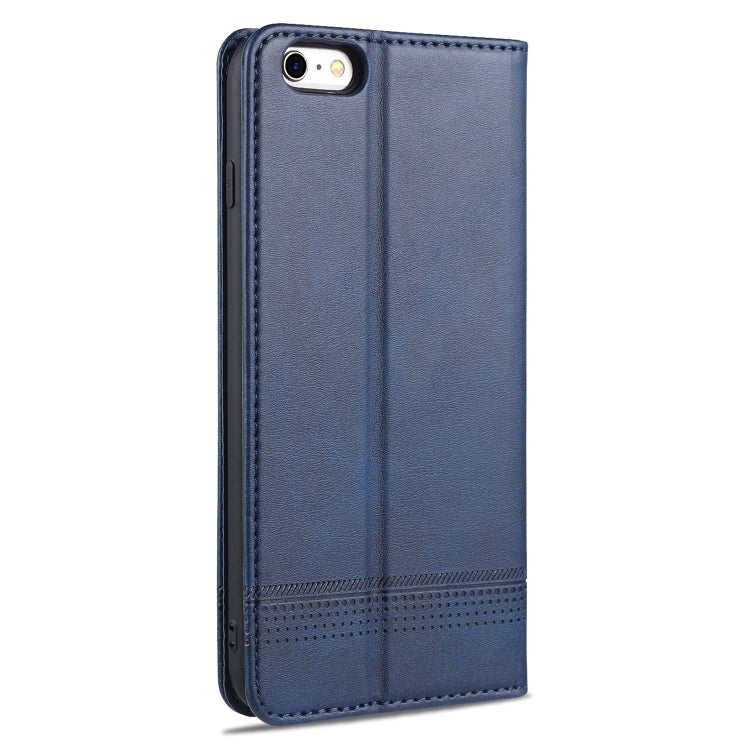 AZNS Magnetic Calf Texture Horizontal Flip Leather Case with Card Slots & Holder & Wallet For iPhone 6(Dark Blue) - HoMEdemic™ 