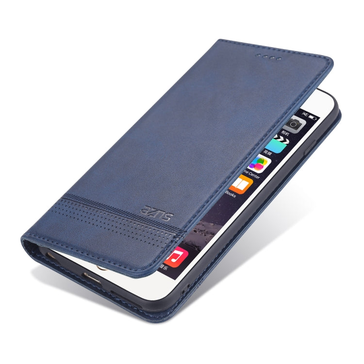 AZNS Magnetic Calf Texture Horizontal Flip Leather Case with Card Slots & Holder & Wallet For iPhone 6(Dark Blue) - HoMEdemic™ 