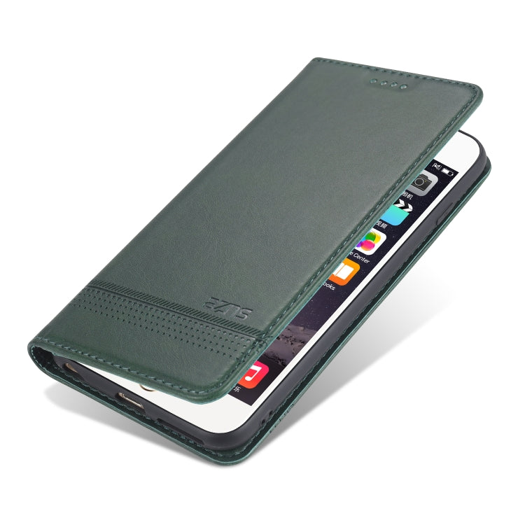 AZNS Magnetic Calf Texture Horizontal Flip Leather Case with Card Slots & Holder & Wallet For iPhone 6(Dark Green) - HoMEdemic™ 