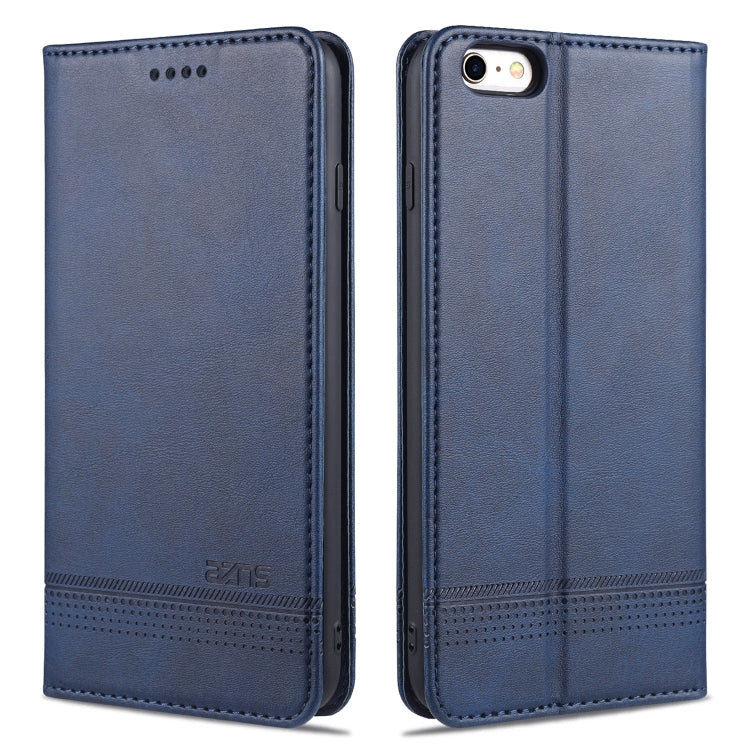 AZNS Magnetic Calf Texture Horizontal Flip Leather Case with Card Slots & Holder & Wallet For iPhone 6 Plus(Dark Blue) - HoMEdemic™ 