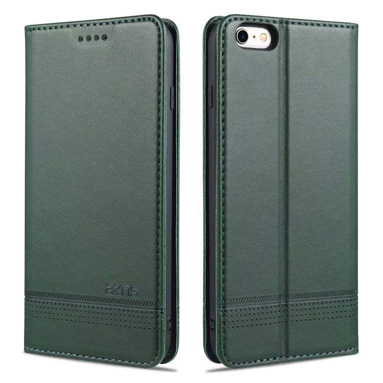 AZNS Magnetic Calf Texture Horizontal Flip Leather Case with Card Slots & Holder & Wallet For iPhone 6 Plus(Dark Green) - HoMEdemic™ 