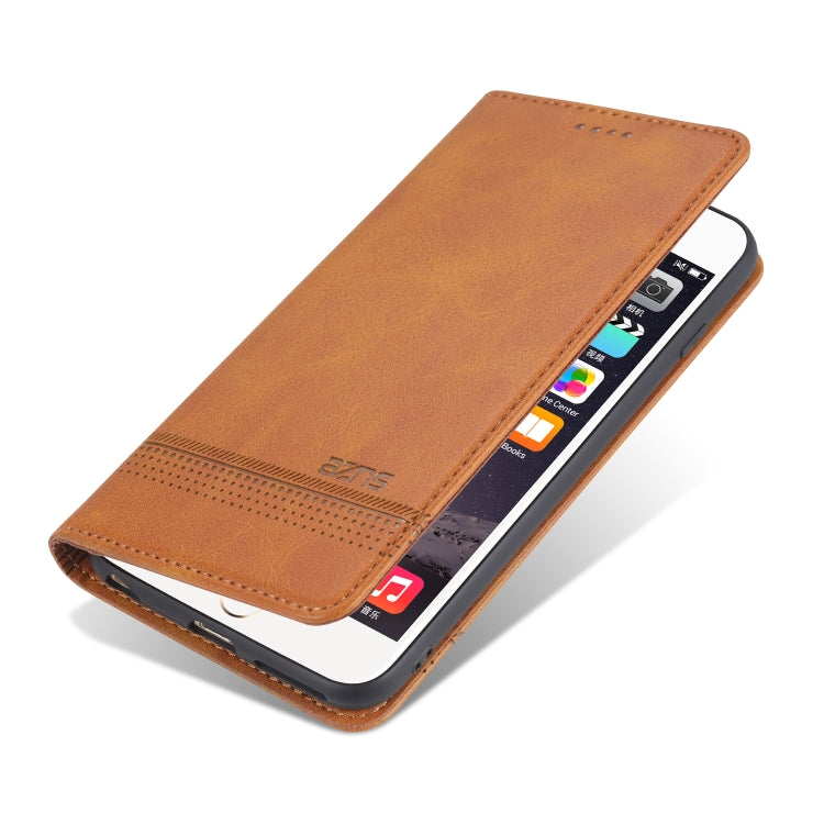 AZNS Magnetic Calf Texture Horizontal Flip Leather Case with Card Slots & Holder & Wallet For iPhone 6 Plus(Light Brown) - HoMEdemic™ 