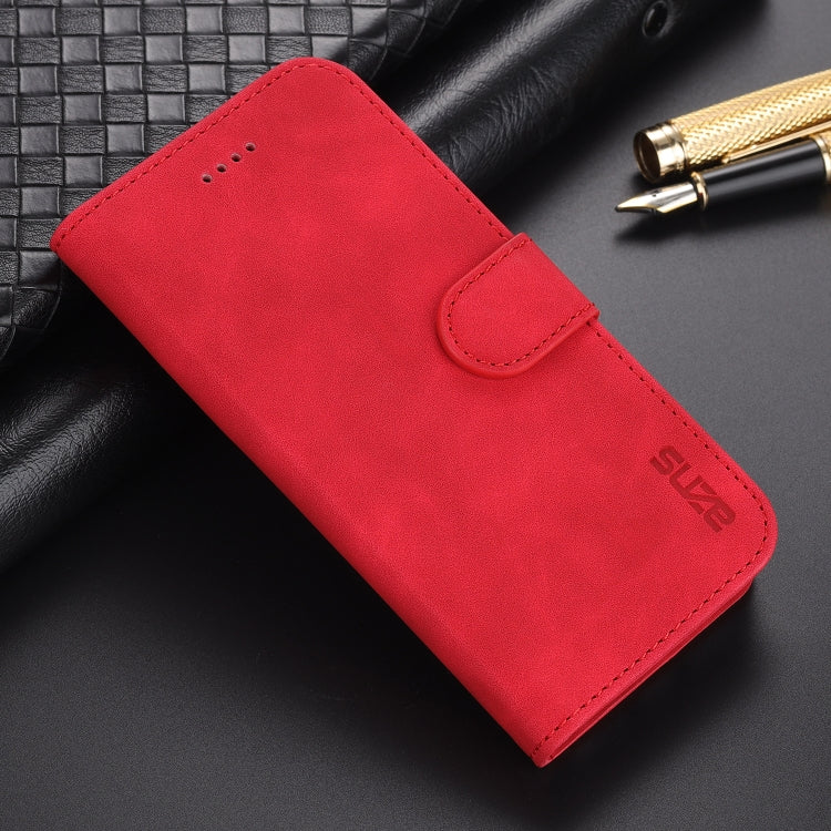 AZNS Skin Feel Calf Texture Horizontal Flip Leather Case with Card Slots & Holder & Wallet For iPhone 7 / 8 / SE (2020)(Red) - HoMEdemic™ 