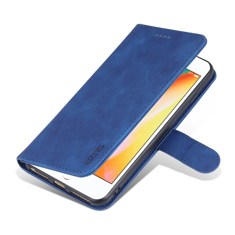 AZNS Skin Feel Calf Texture Horizontal Flip Leather Case with Card Slots & Holder & Wallet For iPhone 7 Plus / 8 Plus(Blue) - HoMEdemic™ 