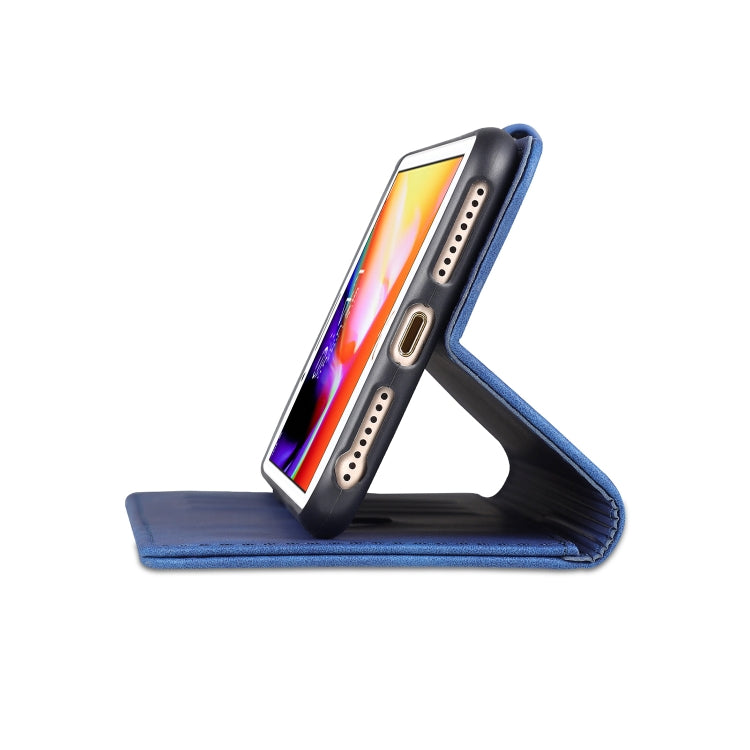 AZNS Skin Feel Calf Texture Horizontal Flip Leather Case with Card Slots & Holder & Wallet For iPhone 7 Plus / 8 Plus(Blue) - HoMEdemic™ 