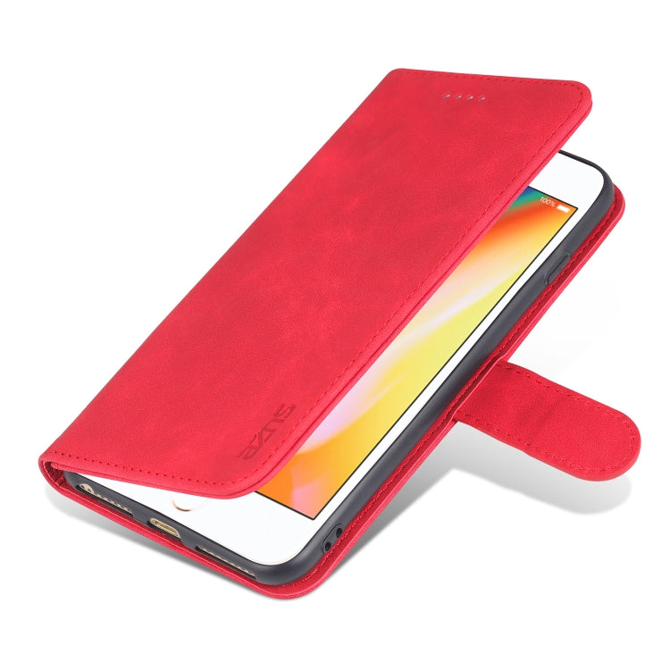 AZNS Skin Feel Calf Texture Horizontal Flip Leather Case with Card Slots & Holder & Wallet For iPhone 7 Plus / 8 Plus(Red) - HoMEdemic™ 