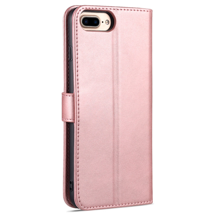 AZNS Skin Feel Calf Texture Horizontal Flip Leather Case with Card Slots & Holder & Wallet For iPhone 7 Plus / 8 Plus(Rose Gold) - HoMEdemic™ 