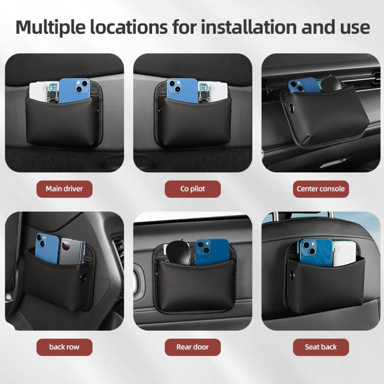 Adhesive Multifunctional Storage Bag for Car Center Console(Black) - HoMEdemic™ 
