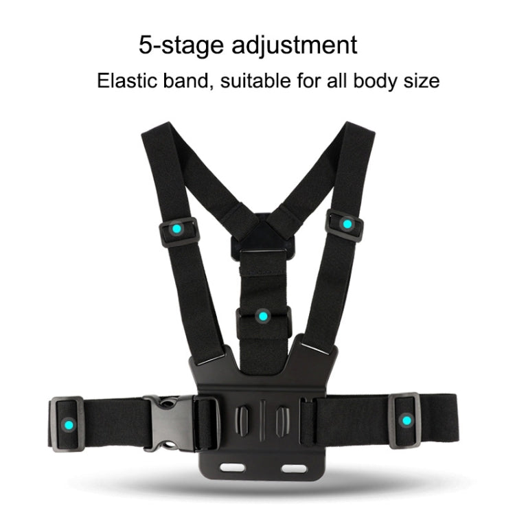 Adjustable Body Mount Belt Chest Strap with Phone Clamp & S-type Adapter & J Hook Mount & Long Screw for GoPro, Insta360, DJI and Other Action Cameras, Smartphones(Black) - HoMEdemic™ 