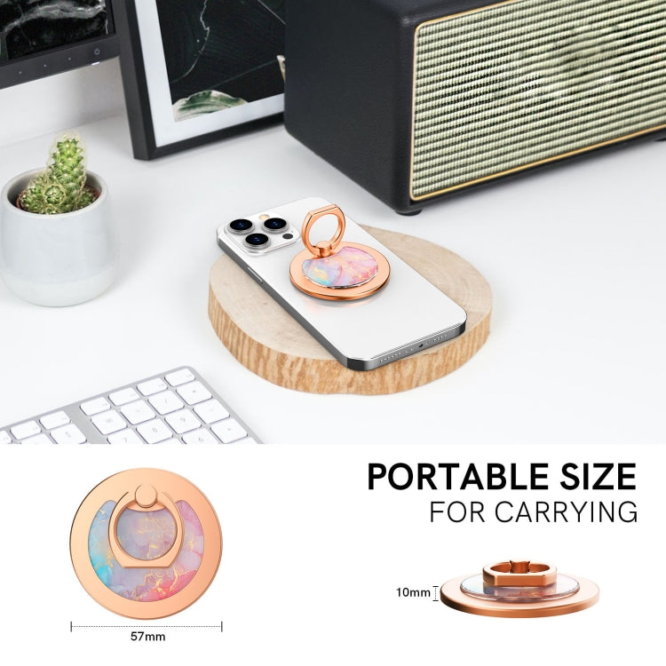 AhaStyle DD-01 Magsafe Aluminum Alloy Magnetic Suction Support Desktop Storage Base For IPhone 12/13/14/15 Series(Marble Colorful) - HoMEdemic™ 