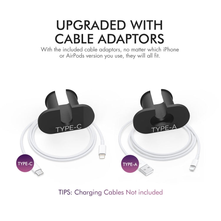 AhaStyle PT28-3 For iPhone / Apple Watch / AirPods 3 In 1 Silicone Desktop Charging Storage Base Bracket(Black) - HoMEdemic™ 