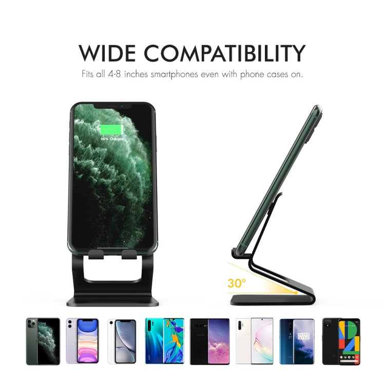 AhaStyle ST02 Mobile Phone Aluminum Alloy Fixed Bracket Storage Charging Base(Black) - HoMEdemic™ 