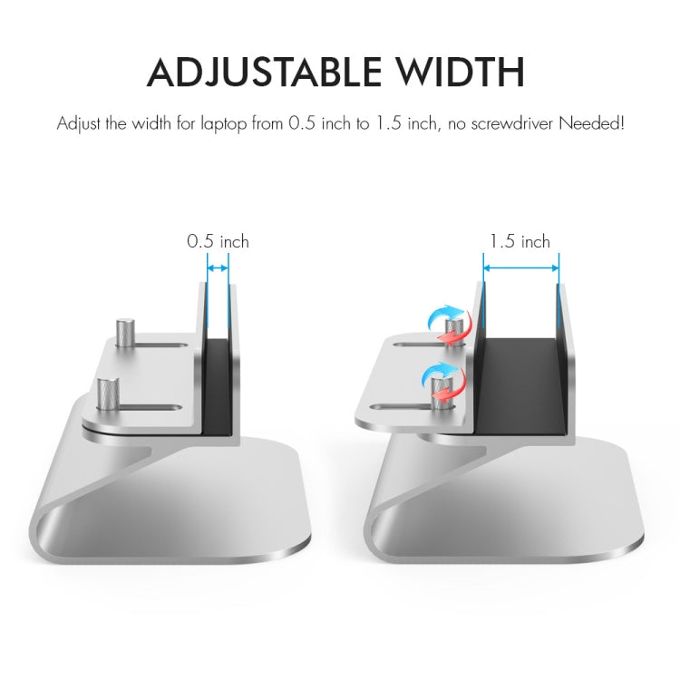 AhaStyle ST07 Laptop Stand Tablet Vertical Aluminum Desktop Storage Base(Silver) - HoMEdemic™ 