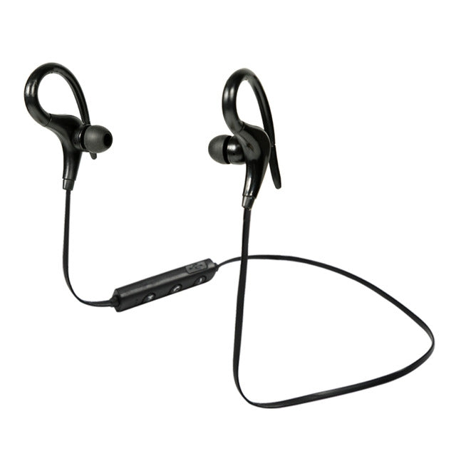 AiWei BT-01 Wireless Bluetooth Earphone with Microphone Hook Sports Earphone(Black) - HoMEdemic™ 