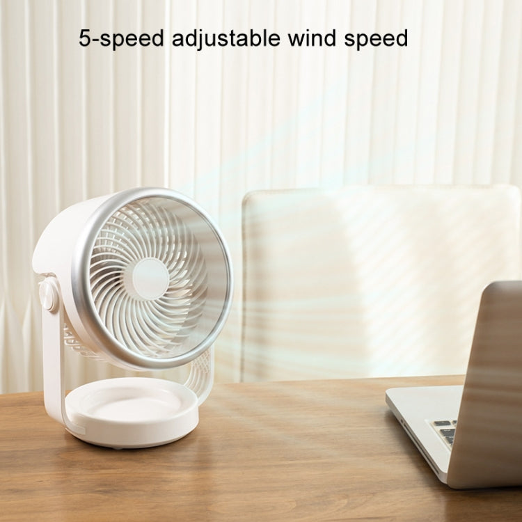 Air Circulating Fan USB Charging Desktop Quiet Fan(White) - HoMEdemic™ 