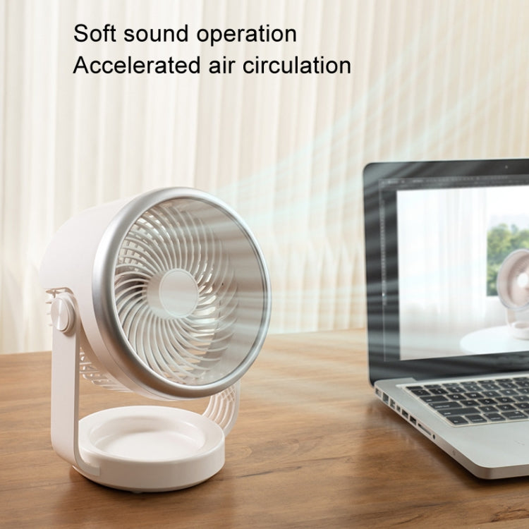 Air Circulating Fan USB Charging Desktop Quiet Fan(White) - HoMEdemic™ 