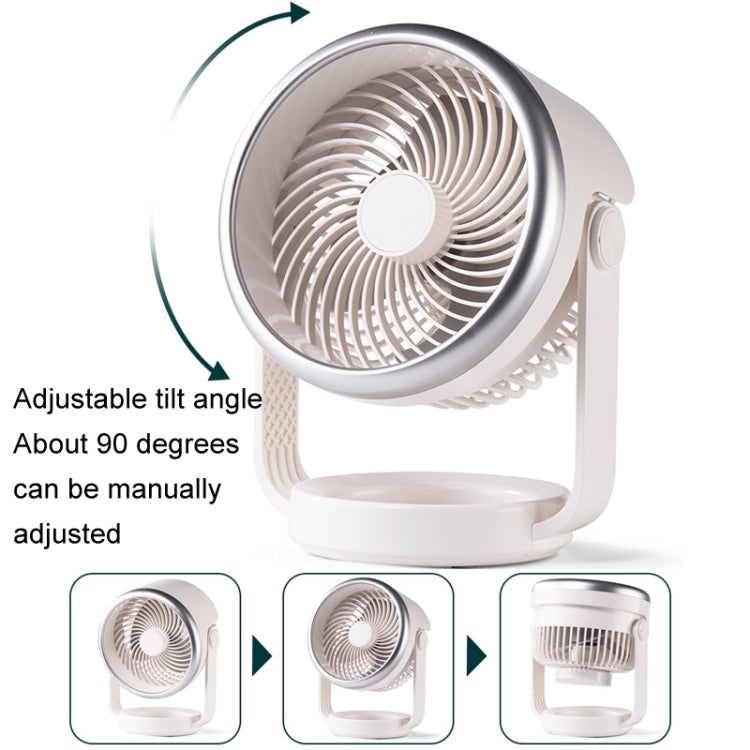 Air Circulating Fan USB Charging Desktop Quiet Fan(White) - HoMEdemic™ 
