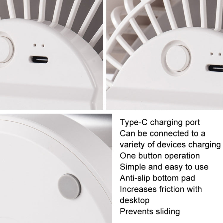 Air Circulating Fan USB Charging Desktop Quiet Fan(White) - HoMEdemic™ 