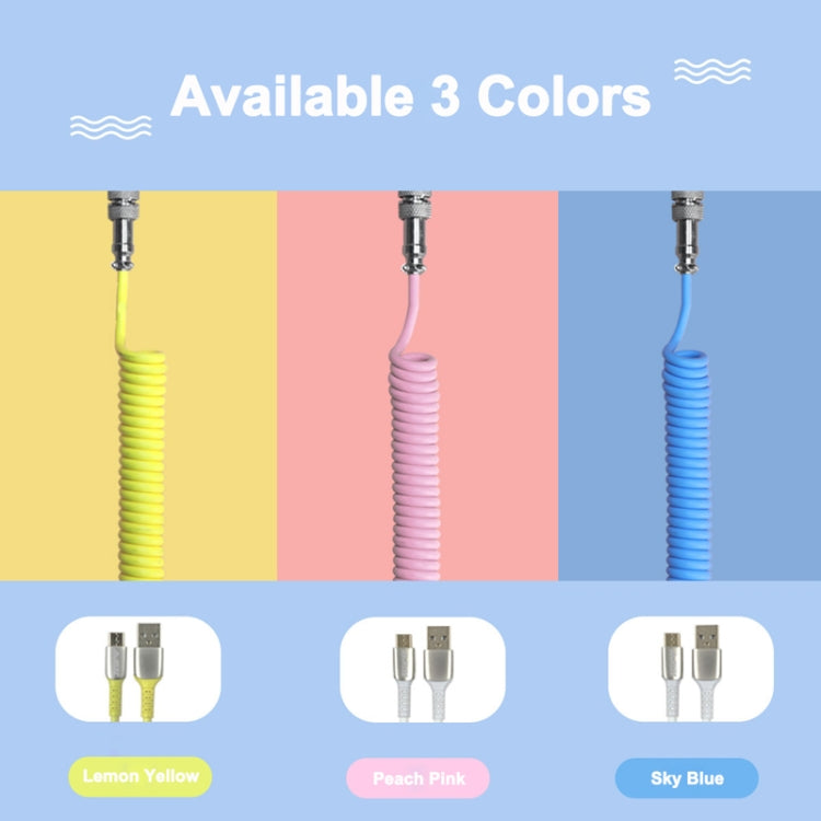 Ajazz AL60 USB To Type-C/USB-C Keyboard Extension Line Single Hole Connector, Cable Length: 2.3m(Sky Blue) - HoMEdemic™ 