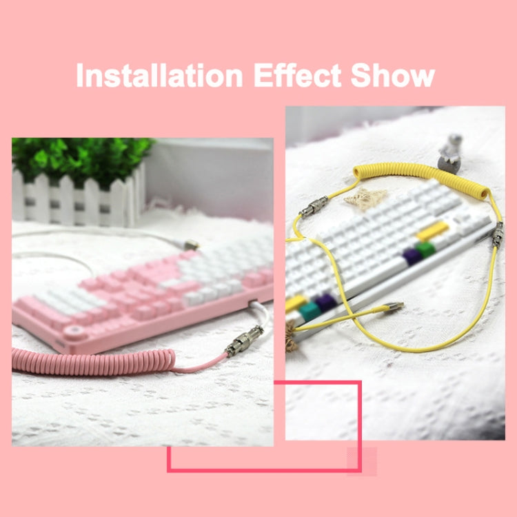 Ajazz AL60 USB To Type-C/USB-C Keyboard Extension Line Single Hole Connector, Cable Length: 2.3m(Sky Blue) - HoMEdemic™ 