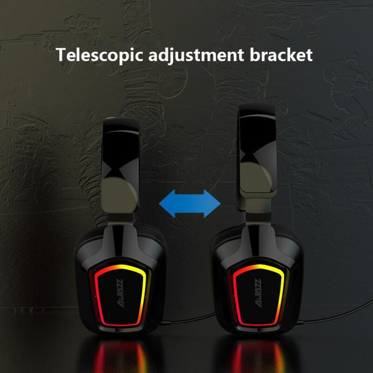 Ajazz AX368 Computer Game Audio Recognition RGB Headset 3.5mm Version (Black) - HoMEdemic™ 