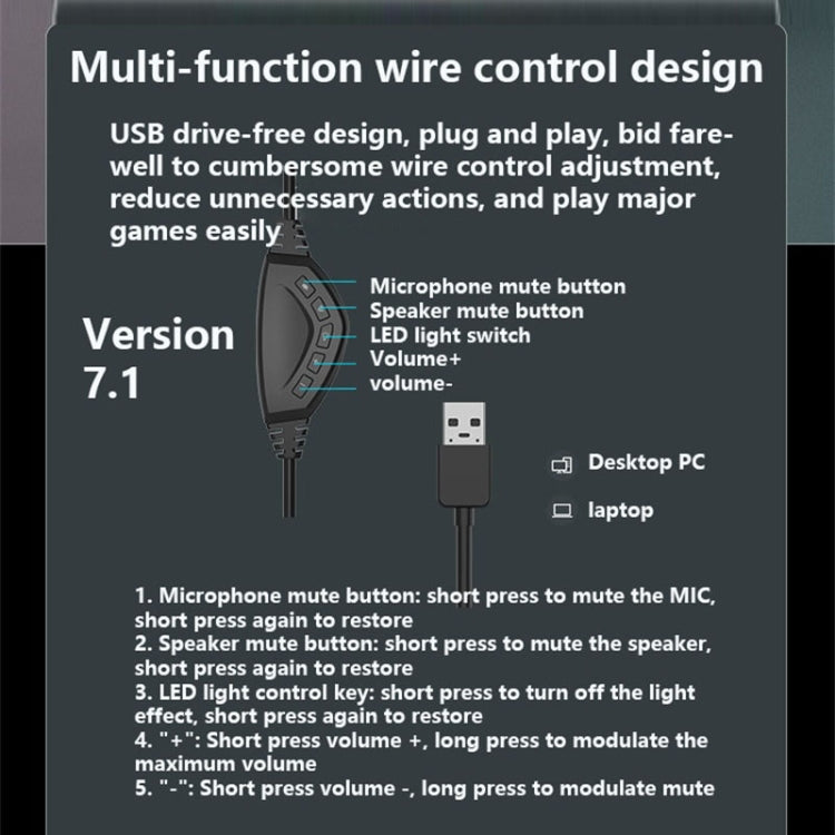 Ajazz AX368 Computer Game Audio Recognition RGB Headset 7.1 Channel Version (Pink) - HoMEdemic™ 