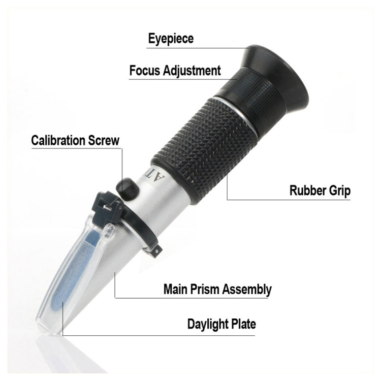 Alcohol Refractometer Sugar Grape Wine Concentration 0~25% Alcohol 0~40% Brix Tester Meter ATC Handheld Tool RZ121 - HoMEdemic™ 