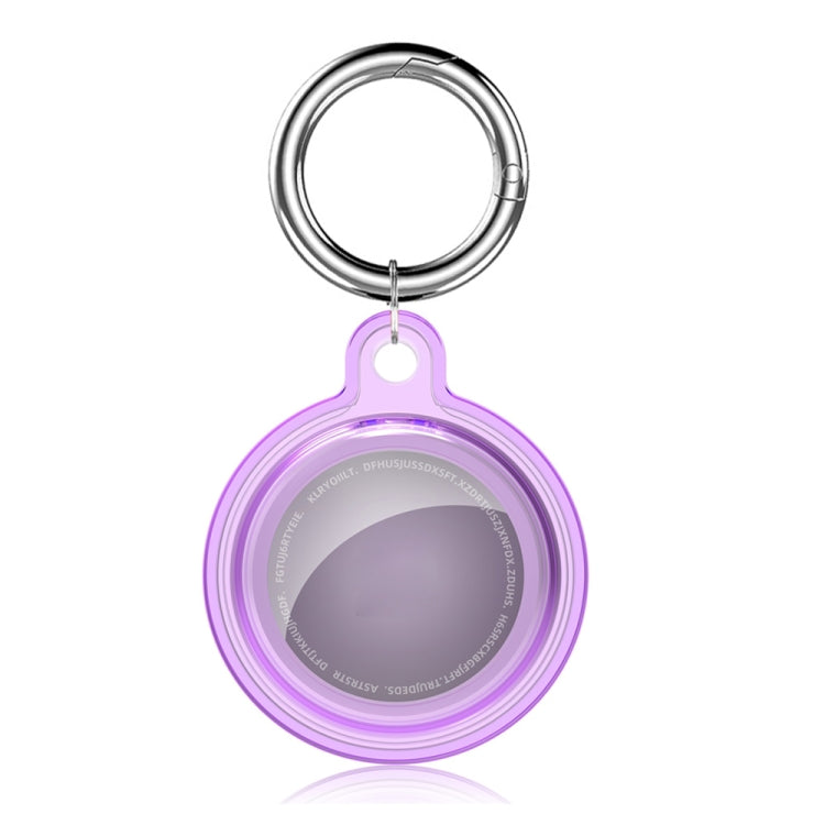 All-inclusive Clear Crystal Shockproof Protective Cover Case with Keychain Hook Loop For AirTag 2nd Gen / AirTag 1st Gen(Purple) - HoMEdemic™ 