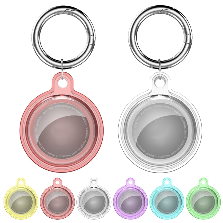 All-inclusive Clear Crystal Shockproof Protective Cover Case with Keychain Hook Loop For AirTag 2nd Gen / AirTag 1st Gen(Purple) - HoMEdemic™ 