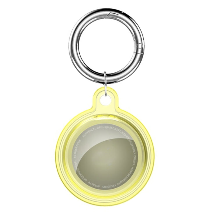 All-inclusive Clear Crystal Shockproof Protective Cover Case with Keychain Hook Loop For AirTag 2nd Gen / AirTag 1st Gen(Yellow) - HoMEdemic™ 