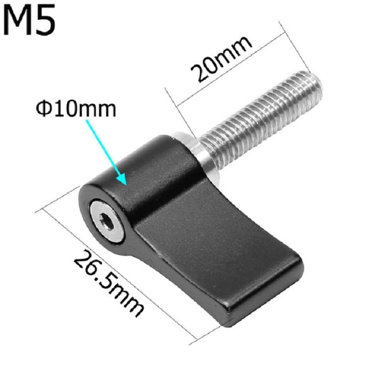 Aluminum Alloy Fixing Screw Action Camera Positioning Locking Hand Screw Accessories, Size:M5x20mm(Black) - HoMEdemic™ 