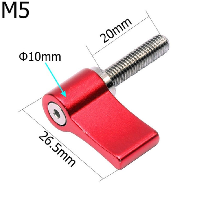 Aluminum Alloy Fixing Screw Action Camera Positioning Locking Hand Screw Accessories, Size:M5x20mm(Red) - HoMEdemic™ 
