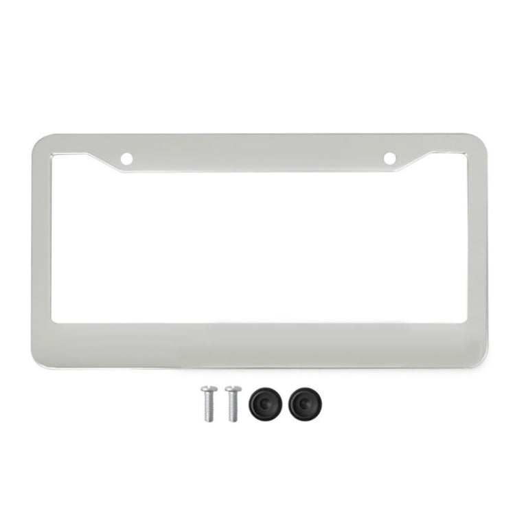 American Standard Aluminum Alloy License Plate Frame Including Accessories, Specification: Round Hole Aluminum Spray White - HoMEdemic™ 