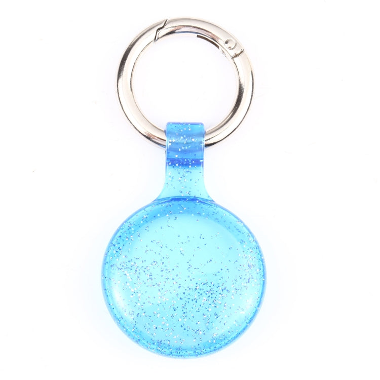 Anti-scratch Clear TPU Shockproof Protective Cover Case with Keychain Hook Loop For AirTag 2nd Gen / AirTag 1st Gen(Glitter Powder Blue) - HoMEdemic™ 