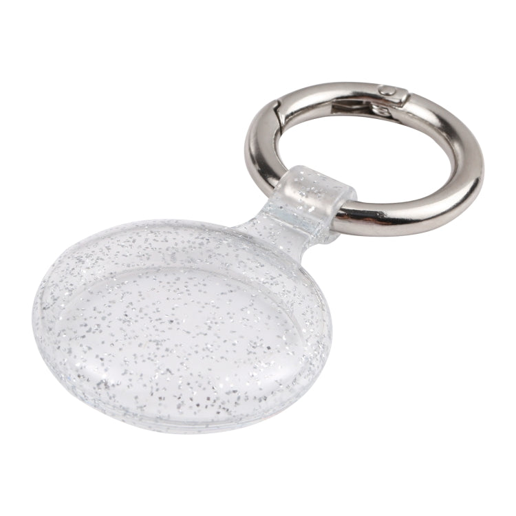 Anti-scratch Clear TPU Shockproof Protective Cover Case with Keychain Hook Loop For AirTag 2nd Gen / AirTag 1st Gen(Glitter Powder Transparent) - HoMEdemic™ 