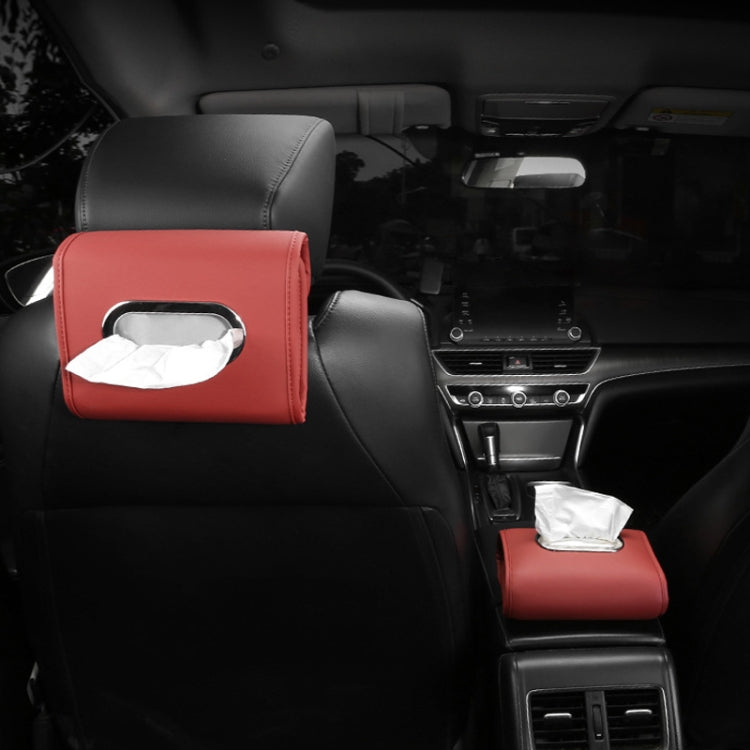 Auto Armrest Tissue Box Car Seat Back Hanging Napkin Pack Cover(Black) - HoMEdemic™ 
